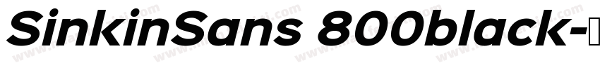 SinkinSans 800black字体转换